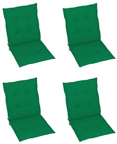 INLIFE Gartenstuhlauflagen 4 STK. Grün 100x50x3 cm