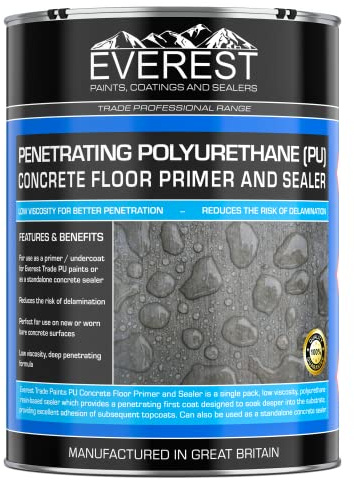 Everest Trade - Penetrating Polyurethane Concrete Dustproofer/Floor Primer & Sealer (Clear, 20 Litre)