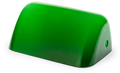 NKlaus copertura di vetro di ricambio per lampade da banchiere verde 18x7x11cm Paralume di vetro di ricambio originale 11690