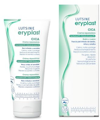 Eryplast CICA Crème réparatrice 100ml - Nourrit et protège les peaux sèches, sensibles et irritées - Répare la barrière cutanée abîmée - Agit comme une seconde peau - Vegan