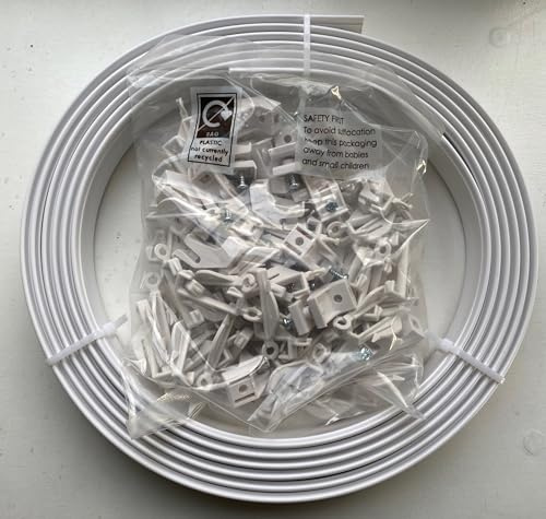 450 cm Curtain track, Trade Track coiled Curtain Track is Bendable for bay or straight Window fit, White, 4.5 m, 450 cm,