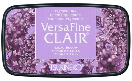 Tsukineko VF-CLA-103 VersaFine Clair Stempelkissen-Lila, Lilac Bloom-Groß-Deckend, Wasserfest, Beständig Gegen Ausbleichen-Embossing, pad size: 7.6 x 3.5 cm