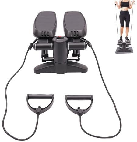 Begoniape Stepper per la casa, 150 kg, mini stepper per il fitness, con display a LED, multifunzione, stepper, per l'allenamento delle gambe e del po, per la perdita di peso e la modellazione