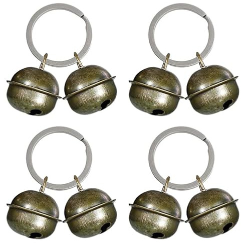 BOBOZHONG Cloches pour Colliers de Chien et Chat - 4 pcs Extra Fortes avec Collier Nœud Papillon et Clochette