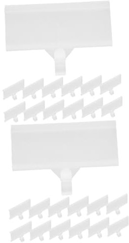 HOODANCOS 40 Stk Preisschild im Supermarkt Regalanhänger für Drahtregale Regalhalter Supermarkt Etikett Halter Supermarkt Preisschilder Etikettenhalter Korbetiketten Plastik