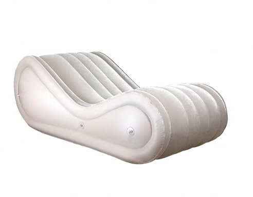 BesBet Aufblasbare Möbel Aufblasbar und faltbar -ShaF8Y White Sofa0806