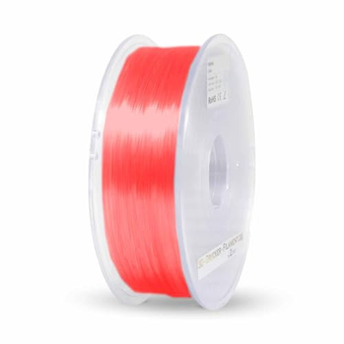 Z3D® PLA 1,75mm TRANSPARENT ROT 1kg 3D Drucker Filament - hochwertig, leicht zu drucken, ideal für Modelle & Prototypen