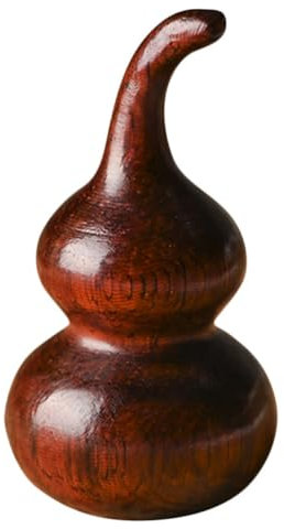 VOSAREA Small-leafed Red Sandalwood Gourd Craft Wooden Gourd Statue for Home Decor As Table Decor for Indoor Use