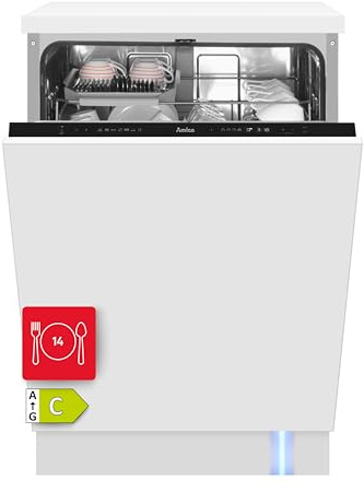Amica Einbau Geschirrspüler 60 cm 14 Maßgedecke OpenDry EGSPV 594 900 | 7 Programme, SmartTray 1/2 Besteckschublade, Add+ Nachlegefunktion, AquaStopp, BlueDot+, Höhenverstellbarer Oberkorb