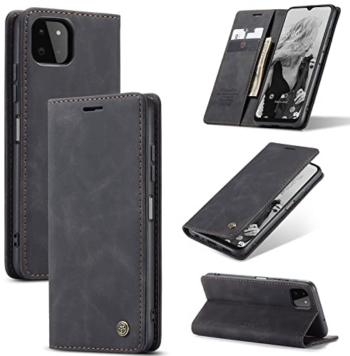 owlhold Funda para teléfono móvil Samsung Galaxy A22 funda Galaxy A22 funda de piel premium funda de piel suave vintage plegable funda protectora con tarjetero función atril funda Samsung Galaxy A22