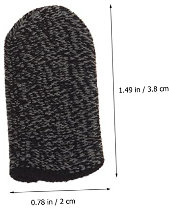 Gadpiparty 10 Stück Schwarze Nylon Fingerschutzhüllen für Mobiles Gaming Atmungsaktiv Schweißabweisend Rutschfest Touchscreen Fingerschutz für Finger und Daumen
