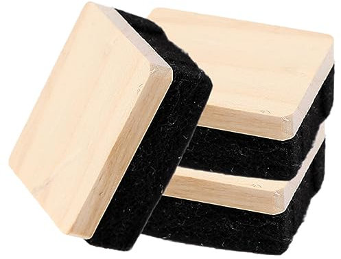 HOMSFOU 3stücke Kleine Tafelradierer Aus Holz Wiederverwendbare Leichte Und Praktische Filtz-radierer Für Schule Büro Und Zuhause