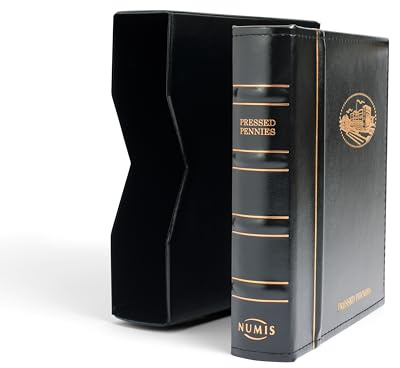Leuchtturm 373480 Album Numis pour pièces pressées - avec 5 Pochettes et Cassette de Protection, mécanisme à 4 Anneaux, 235 x 240 x 60 mm