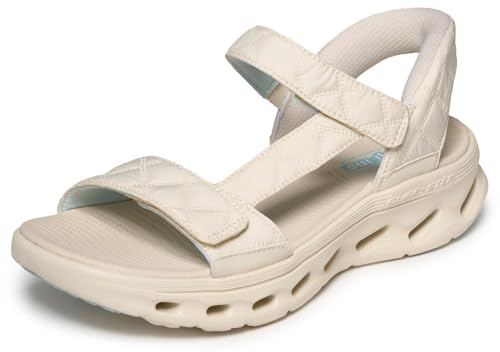 Skechers dam GO Walk Glide-Step 2.0 Sandal JADA platt, naturlig, 5 UK