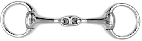 Equine Smile ES0012 Olive Head Bit Double Broken Stainless Steel Ring Diameter 44 mm Bit Thickness 12 mm (9.5 cm)
