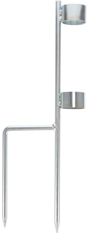 SHINEOFI Supports de Mât de Parasol en Acier Inoxydable Galvanisé 40 Cm pour Jardin Extérieur, Ancrage Sol Renforcé, Fixation Stable Anti-Vent, Usage Patio et Pelouse