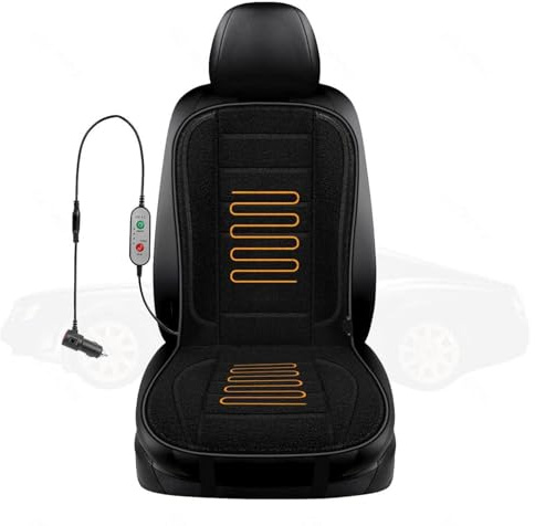 BesBet Auto Sitzauflag Vorn, Winter 𝐒𝐢𝐭𝒛𝒉𝐞𝐢𝒛𝐮𝒏𝒈 𝐀𝐮𝐭𝐨 Bequemer Sitzauflage Auto für Reisen Geeignet 1 Stück,C-Sherpa