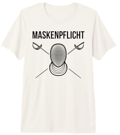 Fencing Mask Duty Degen Fencing Mask Sword Battle Sabre Premium T-Shirt