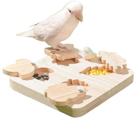 Giocattolo con semi per | Giocattolo interattivo di intelligenza per pappagalli e parrocchetti | per cibo ad alimentazione lenta | Gioco del Fourragement | Gioco Di Stimolazione | Jugu