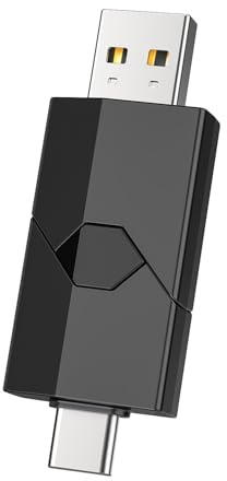 Vansuny 1 Stück USB Stick 64GB 2.0 Dual USB C Stick 2.0 Speichstick 64GB Type C OTG Flash Drive für iPhone 15/Smartphone/Tablet Mac/Computer(Schwarz)