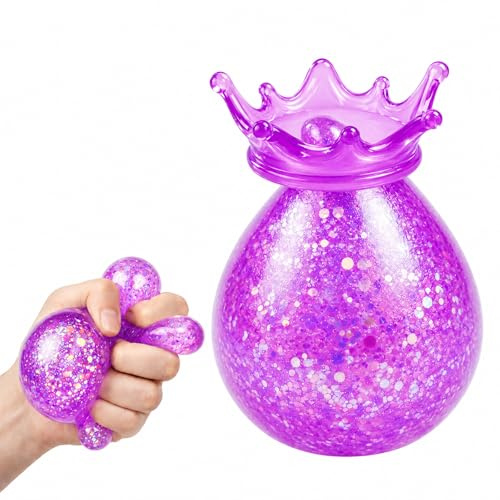 Dream Squishy Drop - Palla sensoriale da schiacciare per adulti, forma a goccia d'acqua, antistress, per alleviare l'ansia, colore: viola