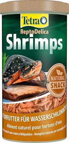 Tetra ReptoDelica Shrimps Schildkröten-Futter - Naturfutter aus ganzen Shrimps, 1 L Dose