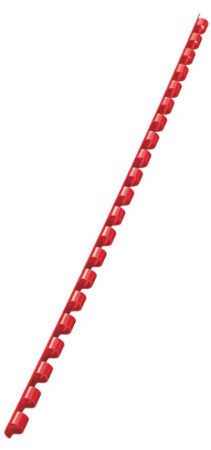Leitz Plastikbinderücken, A4, Kunststoff, 6 mm, 25 Blatt, 100 Stück, rot