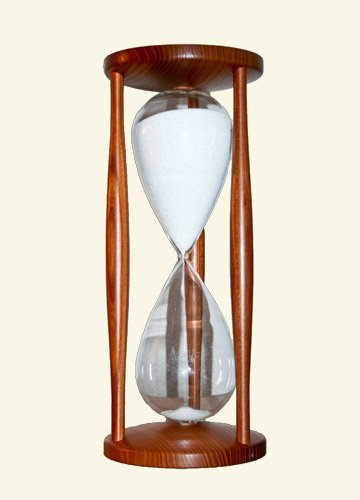 Lauschaer Glaskunst Sanduhr Modell Ulme Natur (Laufzeit 45 min)