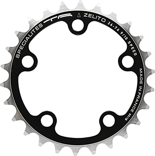 Spécialités TA Zelito Inner Triple 74pcd 5 Arm 8/9/10-Gang-Kettenblatt, Schwarz, 26T