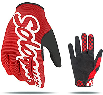 SOLO QUEEN Gants pour Sim-Racing | Karting | ATV | Jeux de Volant (Rouge,L)