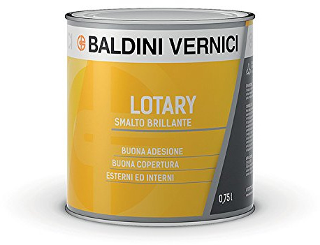 Smalto Lotary Baldini Vernici 750 ml vari colori smalto per legno e ferro smalto per interni e esterni (BIANCO 900)