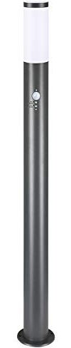 Monzana Faretto per Illuminazione Giardino 100 cm Sensore di Movimento Acciaio Inox E27 Luce da Esterno Antracite
