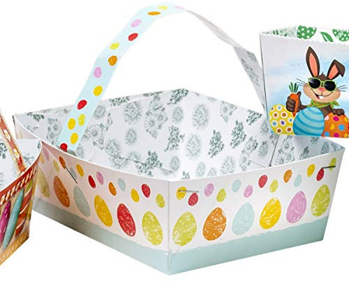 4x Nest - kleine Ostereier/Osternest aus Papier zum selber befüllen/Ostern