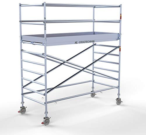 AC Steigtechnik PRO-L 300 Aluminium-Rollgerüst 4-12 m Arbeitshöhe, Konfiguration für Wandstand (5,30 m Arbeitshöhe)