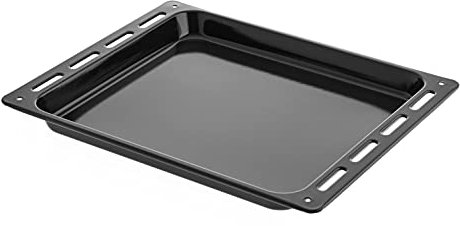 Hoover 42820218 Bandeja de horno, accesorio original, bandeja de apoyo, rectangular, esmaltada, 37x46x4 cm, negra