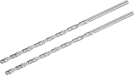 sourcing map 2 Stk. HSS Spiralbohrer (Hochgeschwindigkeitsstahl) Extra lange Twist Bohrer 5,5mm Bohrdurchmesser 200mm Länge