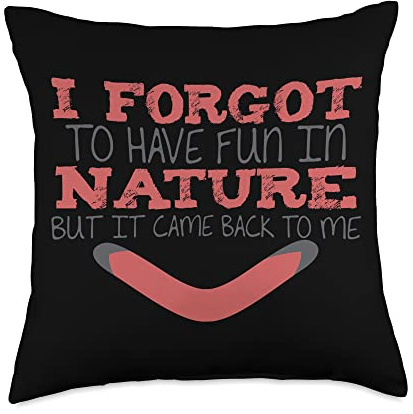 Throwing Sport Joke Saying Boomerangs Boomerang Throw Pillow
