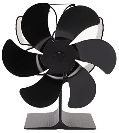 Wakects Ventilateur de Poêle pour Cheminée, Ventilateur de Cheminée à 6 Pales Non électrique pour Poêles à Bois, Fours, Style Papillon LT370 152 Mm
