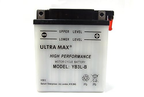 Ultramax Battery Motorbike Yamaha 125 Dtr 1988-2002 Yb3l-b/12v 3ah New