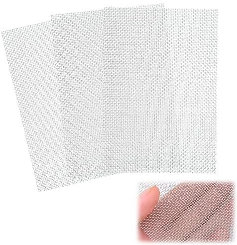 Toulifly Grille Métallique Anti Insecte, 3 Pcs Grillage Métallique en Acier inoxydable, Treillis Métallique 20 Mesh, Grillage anti Rongeur, Filtre à fil fin, Grille anti Insecte (21 x 30 CM)