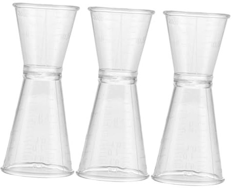 Cabilock 3pièces Tasses à Mesurer Plastique Doseur De Cocktail Jigger Pour Barman Accessoire De Bar Mesure Précise Des Boissons