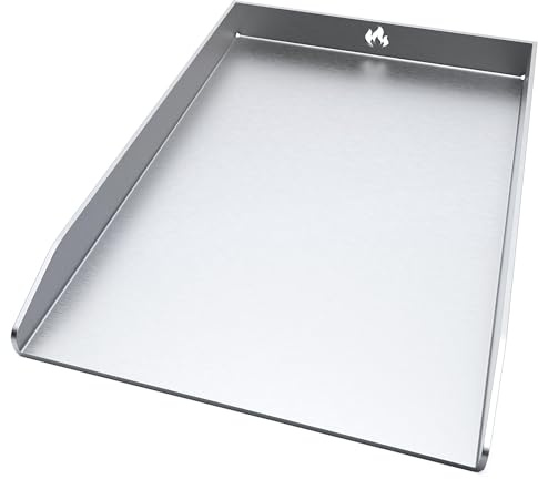 teileplus24 PLA4-525 Grillplatte Plancha aus V2A Edelstahl kompatibel mit Napoleon Rogue 525er Gasgrills | Lebensmittel- und Spülmaschinen geeignet | Hohe Seitenränder