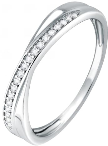 CHRIST Damen-Ring 925er Silber, recycelt Zirkonia