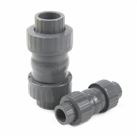 1 Stück 20~63 mm UPVC-Rückschlagventil, doppeltes aktives Rückschlagventil zur Verhinderung von Rückfluss, Wasserrohr-Ventilanschluss(Size:3/4)