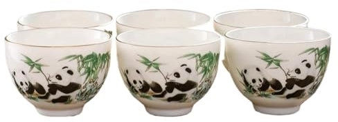 Teeservice Teekannen-Set, Panda-Muster, Geschirr, Tasse, Teekannen-Set, Teebereiter-Set, Kung-Fu-Teetassen-Set, Geschenk für Teeliebhaber