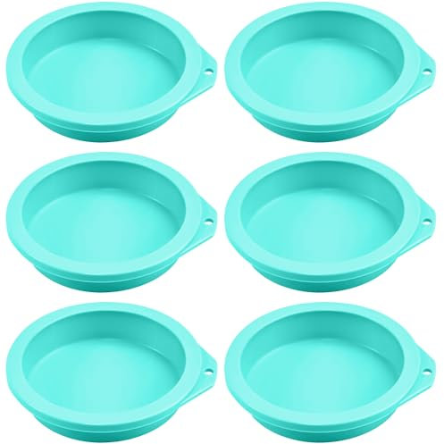 Air Fryer Egg Mould, 6 Pcs Air Fryer Egg Mould Silicone 4 inch, Nonstick Silicone Mold Moulds Mini Rainbow Cake Tins for Breakfast Household Kitchen Bake Tool