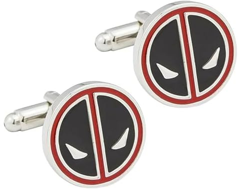 GAUEIOUR Super Hero Cufflinks, Hero Round Alloy Cufflinks, Fans Necessary Accessories, Simple Personality, Men and Women Shirt Cufflink Accessories