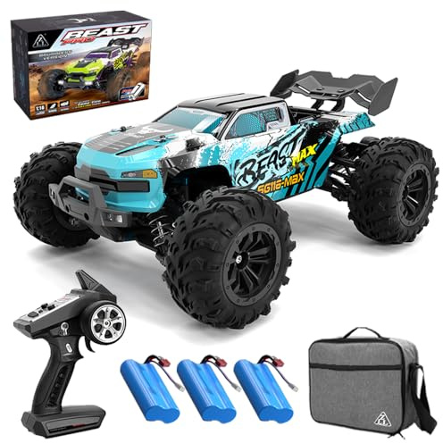 X-Verse SG116MAX 1/16 Brushless RC Auto per adulti Veloce 50 mph, RC Trucks Offroad Impermeabile, 4WD ad alta velocità Drift RC Car, All Terrain RC Truggy (3 batterie)