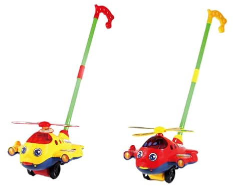 MagiDeal 2 pezzi giocattolo da spingere e da camminare giocattolo didattico giocattolo portatile da tirare e da camminare giocattolo da spingere e da tirare