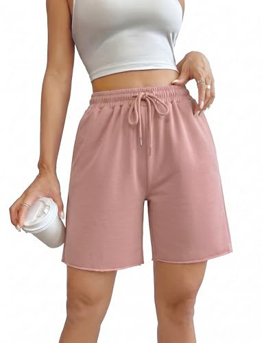 Marvmys Women's Running Shorts Casual Lounge Bottoms with Pockets | High Waist Summer Athletic Sweat Jogging Sport Workout Ladies Soft Cycling Short